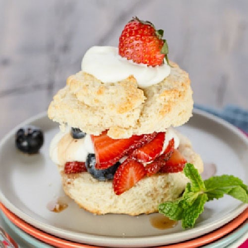 Balsamic Berry Shortcakes