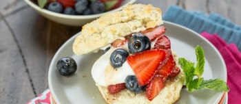 Balsamic Berry Shortcakes with Greek Yogurt Whipped Cream