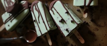 Mint Chocolate Chip Greek Yogurt Pops