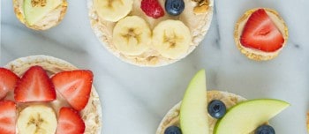 Peanut Butter Yogurt Fruit Pizzas