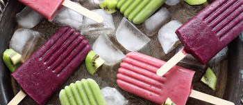 Tropical Smoothie Popsicles over ice