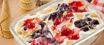 No-Churn Cheesecake Ice Cream in a bowl