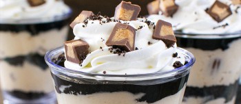 No-Bake Peanut Butter Fudge Cheesecake Parfaits