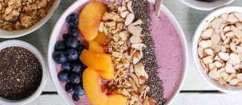 Peach Blueberry Smoothie Bowl