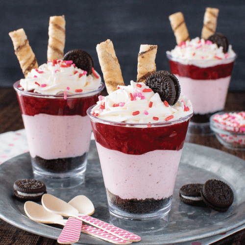 strawberry cheesecake mousse parfaits
