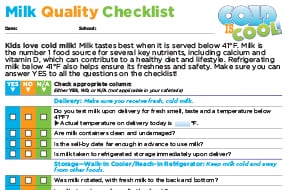 Milk Quality CheckList