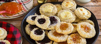 Ice Cream Kolacky cookies on a plate