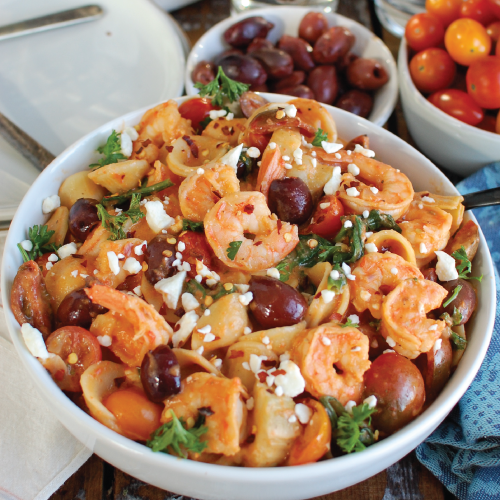One Pot Mediterranean Shrimp