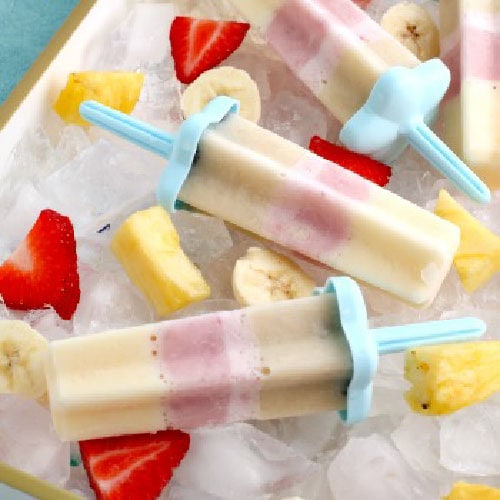 Banana Split Ice Cream Pops