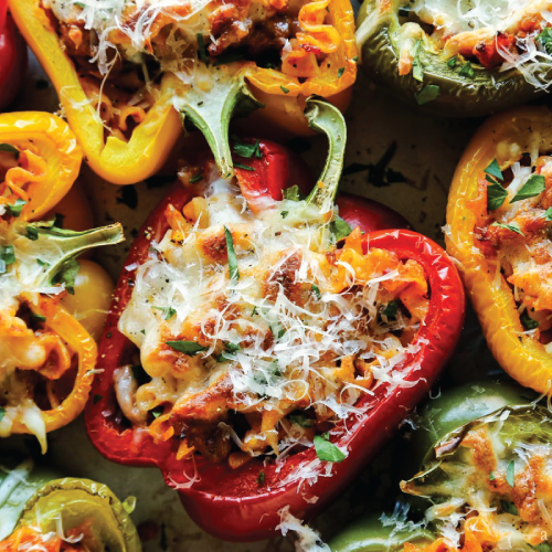 Cheesy Lasagna Stuffed Peppers