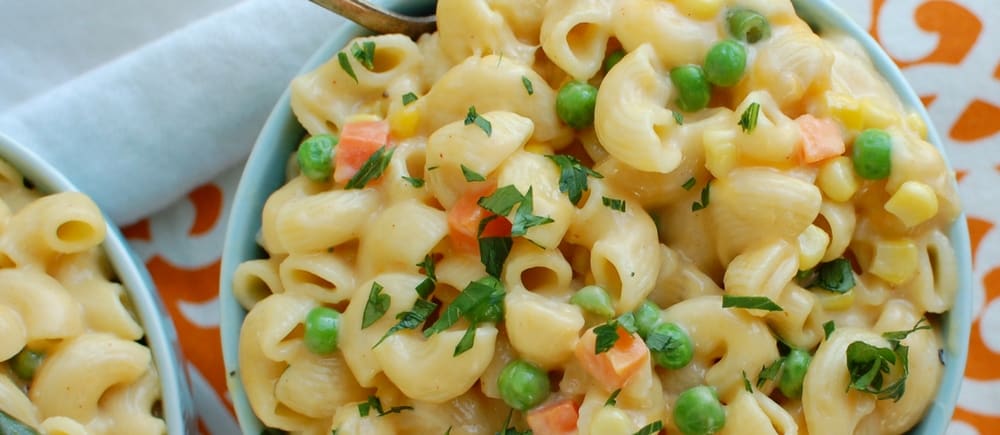 Instant Pot Vegetable Mac & Cheese in a bowl