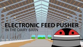 Electronic Feed Pusher in the Dairy Barn