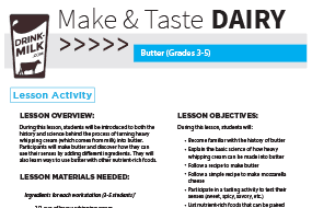 Make & Taste Lesson: Butter