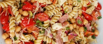 Italian pasta salad in a bowl
