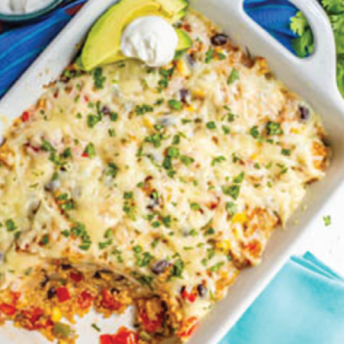 cheesy chicken quinoa casserole