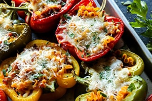 Cheesy Lasagna Stuffed Peppers