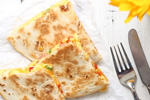 Denver Omelet Breakfast Quesadilla