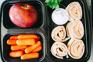 Ham & Cheese Pinwheels with Homemade Ranch Dip