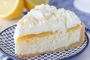 No-Bake Lemon (Coconut) Macaroon Cheesecake