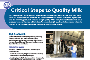 Fact Sheet: Milk Quality