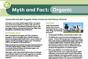 Fact Sheet: Organic Milk