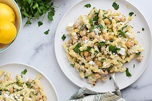 Chickpea Pasta with Feta