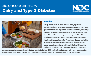 Science Summary: Dairy & Type 2 Diabetes