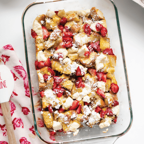 Strawberries and cream french toast bake_500x500