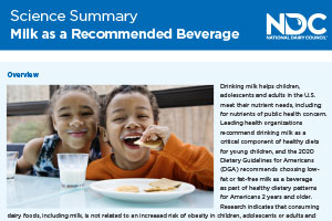 Science Summary: Milk as a Recommended Beverage