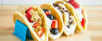 Fruit and Yogurt Pancake Tacos