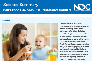 Dairy Foods Help Nourish Infants & Toddlers