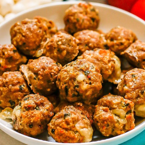 caprese meatballs