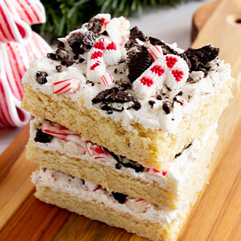 Photo of Peppermint Bark Cookies and Cream Bars