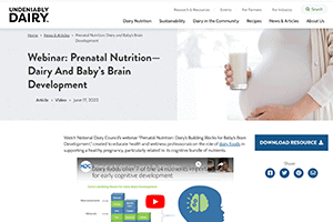 Prenatal Nutrition: Dairy and Baby’s Brain Development