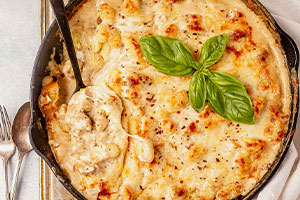 Chicken Alfredo Gnocchi Bake