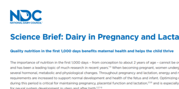 Dairy in Pregnancy and Lactation